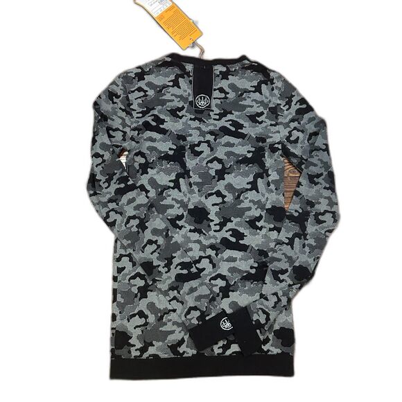 Beretta Multifield LeSaut Sweater Black Camouflage Men's Size I NWT - Picture 2 of 3